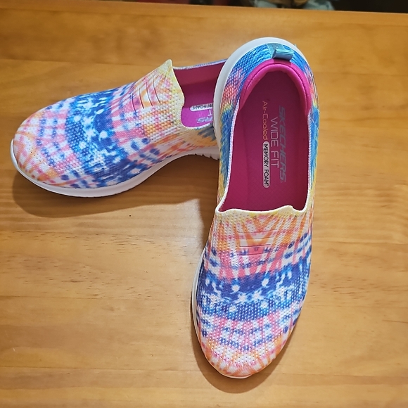 Skechers Shoes - Skechers Multicolor Tie Dye  Knit Slip-Ons